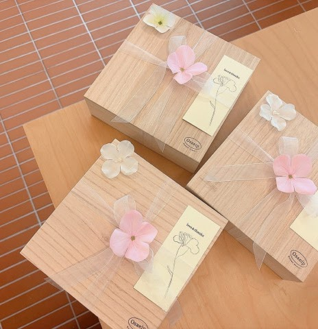 꽃 장식 나무상자 세트 - 1